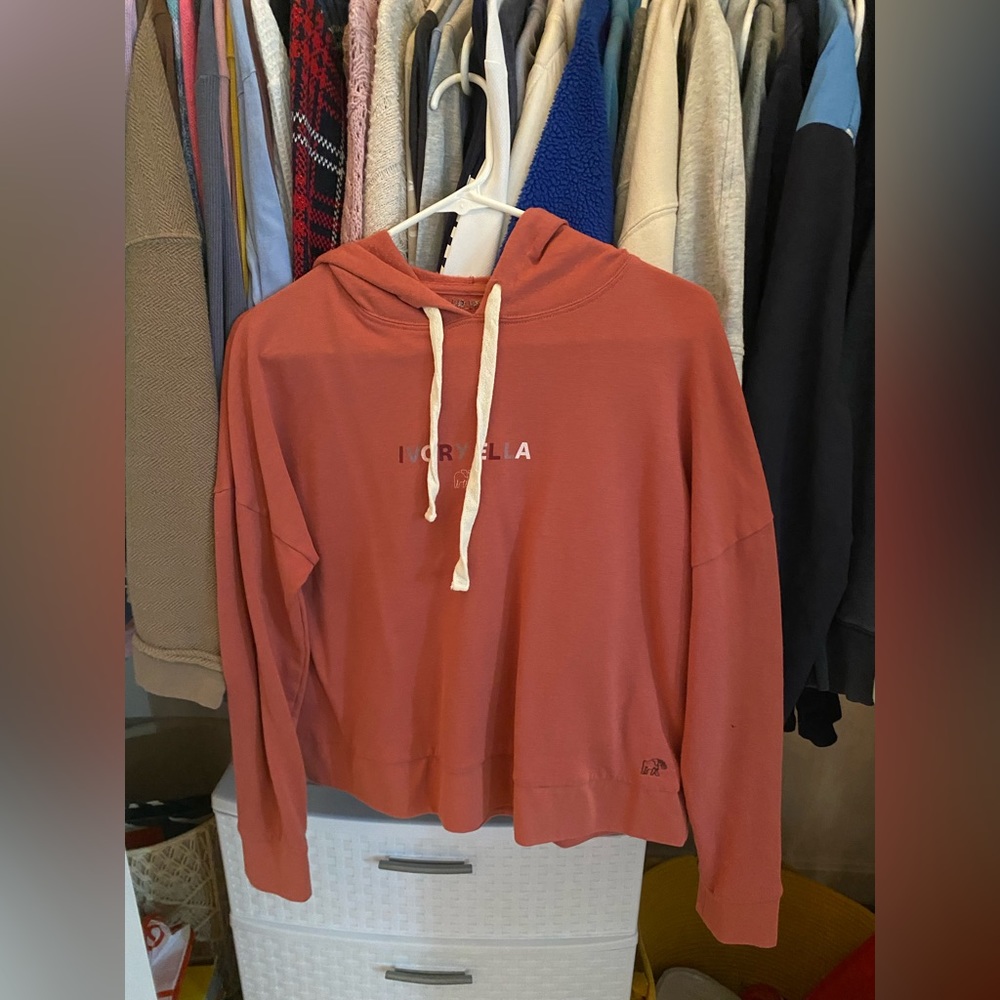 Red Ivory Ella Cropped Hoodie